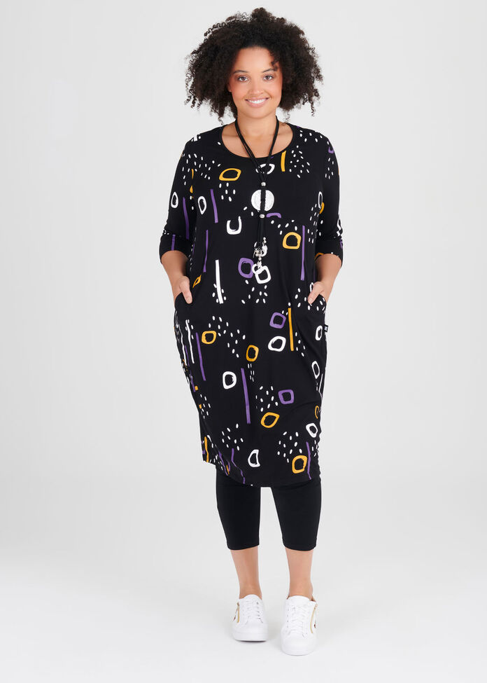 Natural Rain On Me Spot Dress, , hi-res