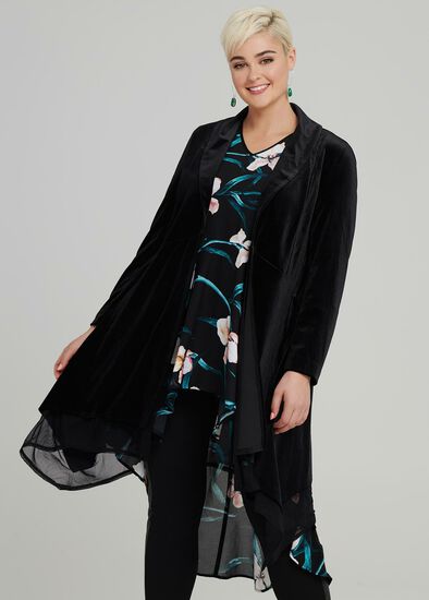 Plus Size Velvet Touch Cardi