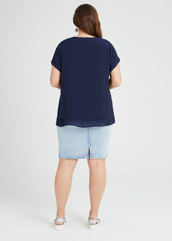 Natural Layered Escape Top, , hi-res