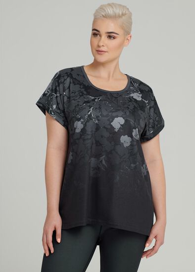 Plus Size Floral Active Tee