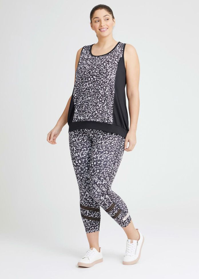 Ditsy Crop Active Legging, , hi-res