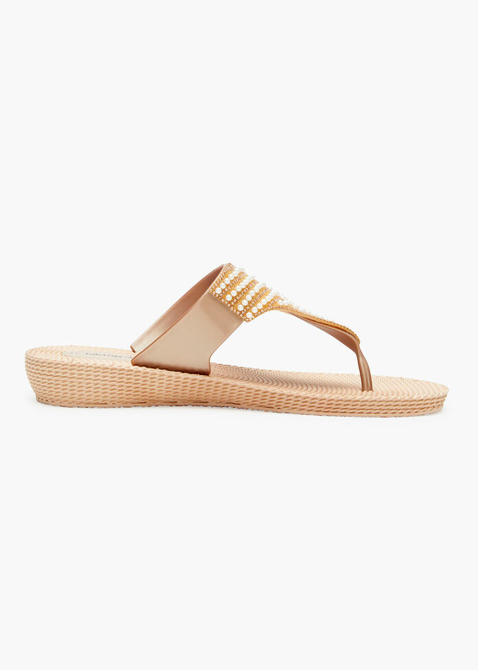 Pearl Wedge Jelly Sandal, , hi-res