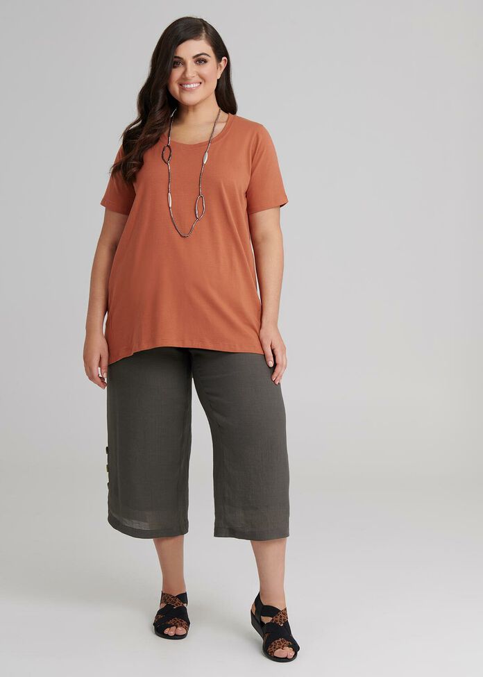 Sahara Button Crop Pant, , hi-res