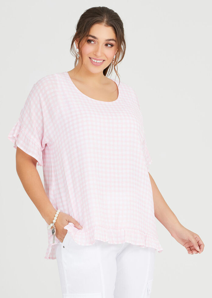 Sweet Gingham Top, , hi-res