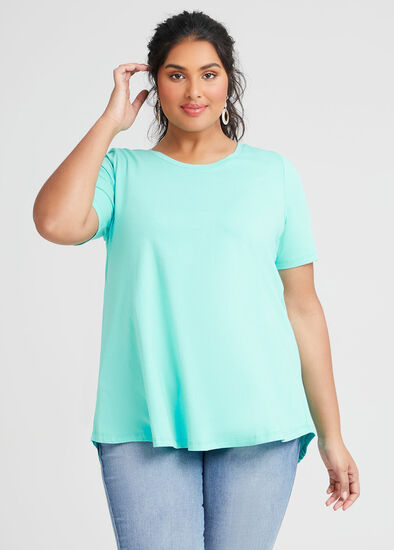 Plus Size Organic Crew Swing Basic Tee