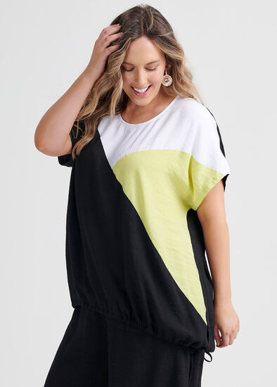 Plus Size Spliced Playa Top