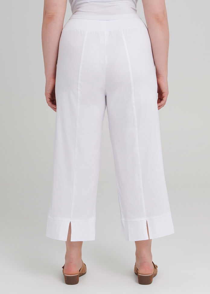 Linen Oasis Crop Pant, , hi-res