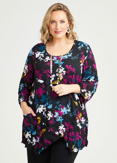 Plus Size Multi Flora Top