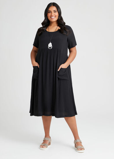 Plus Size Natural Romance Pocket Dress