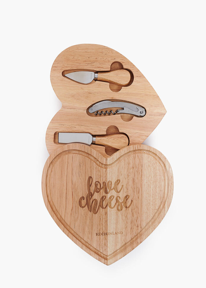 Heart Cheese Board Set, , hi-res