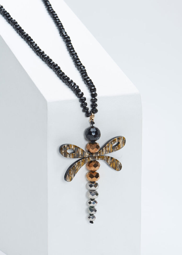 Crystal Dragonfly Necklace, , hi-res