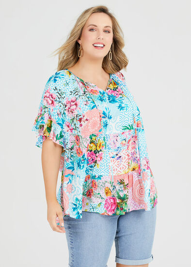 Plus Size Natural Bohemian Top