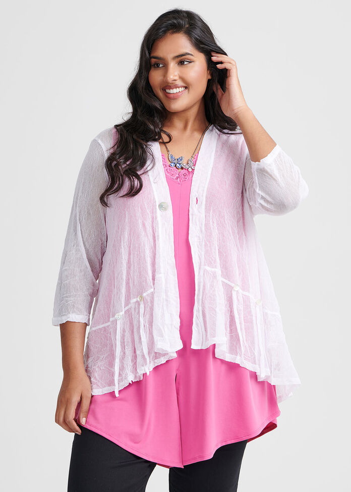 Mad About Hue Mesh Cardi, , hi-res