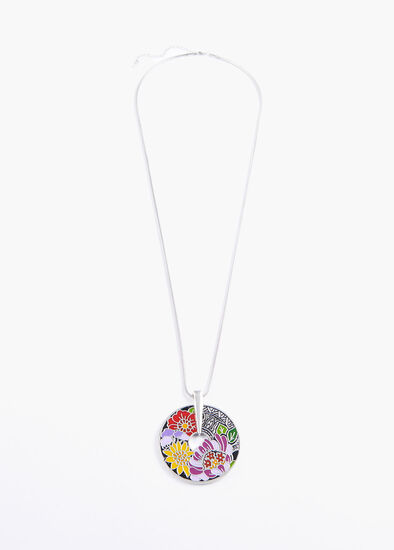 Enamel Flower Necklace