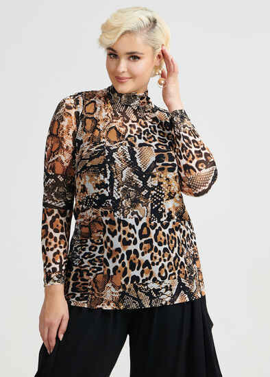 Plus Size Go Wild Mesh Top