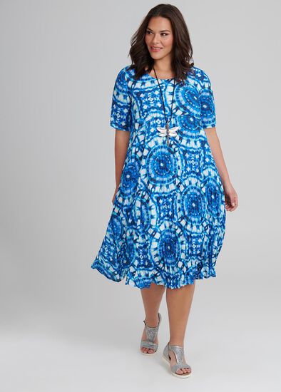 Plus Size Sea Ripples Dress