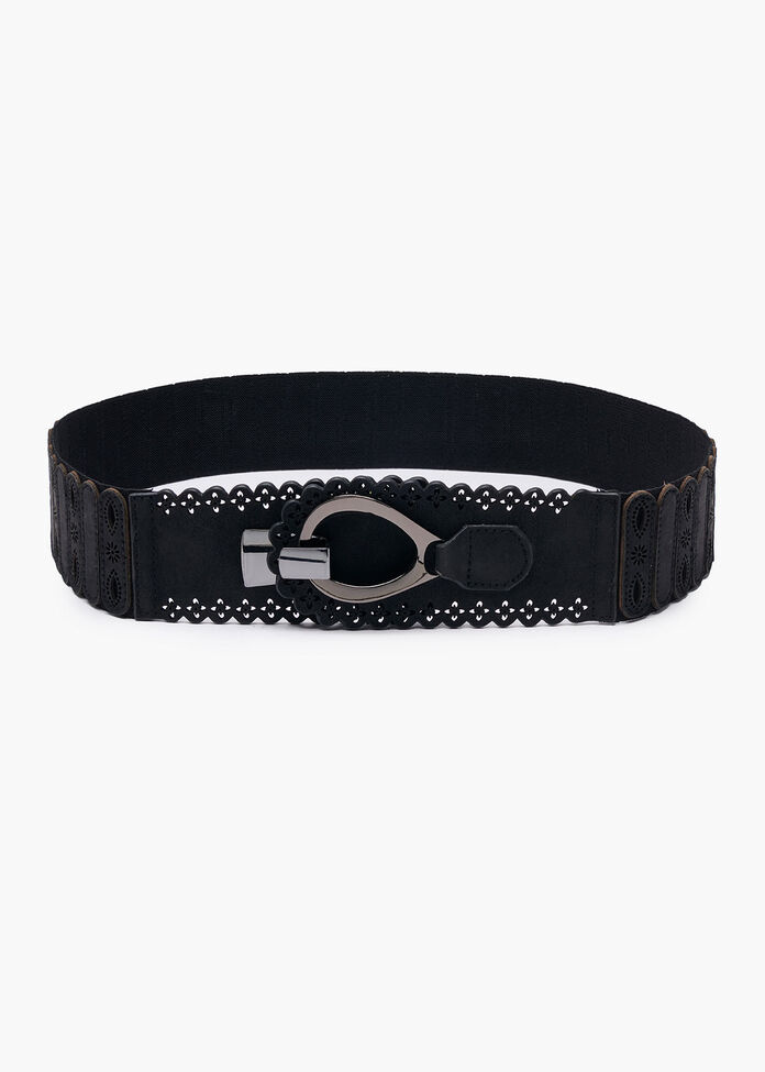 Black Lasercut Belt, , hi-res