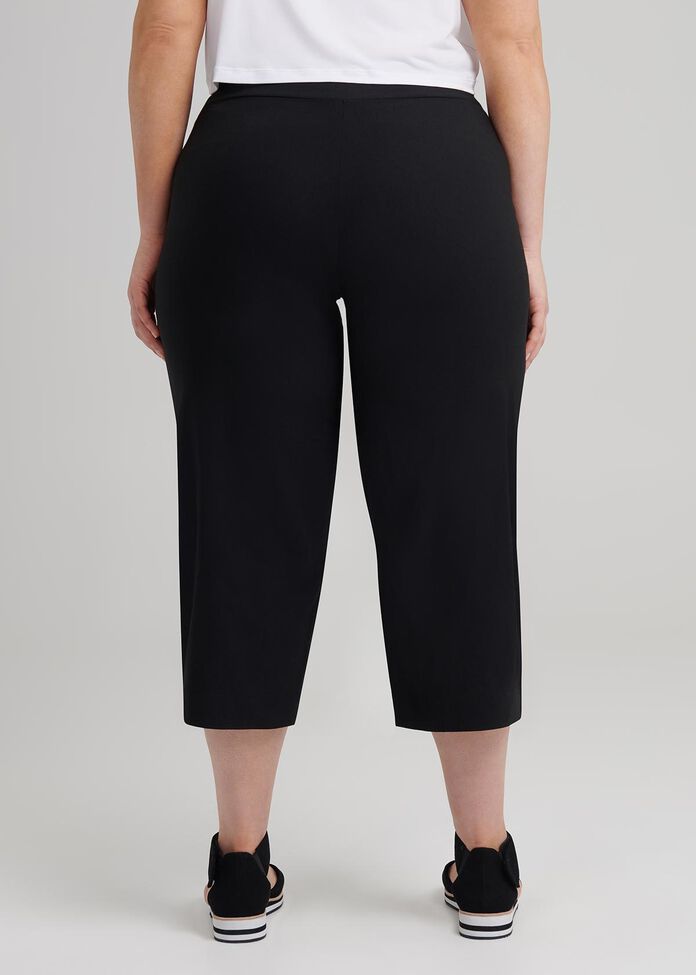 Tencel Trapeze Dart Crop Pant, , hi-res