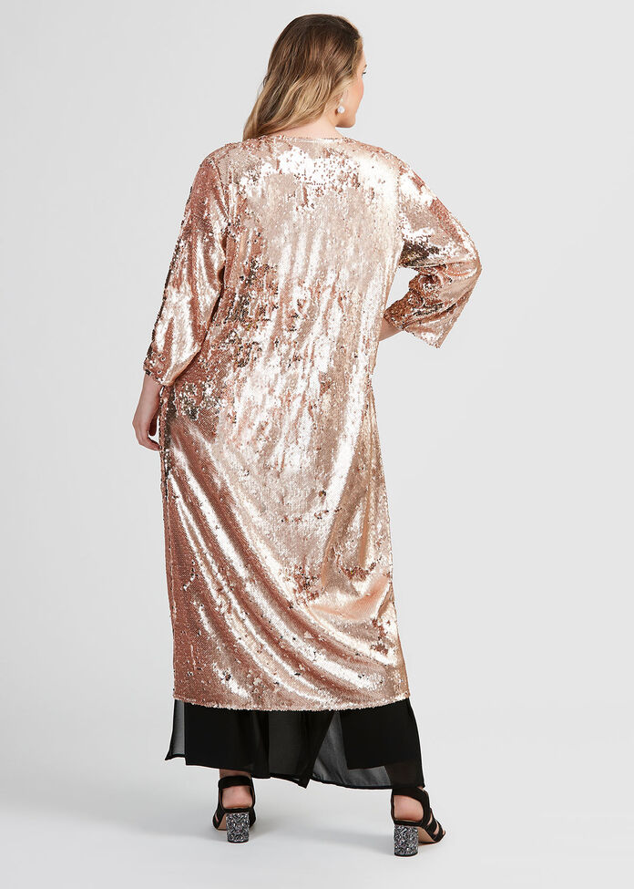 Look At Me Sequin Duster, , hi-res