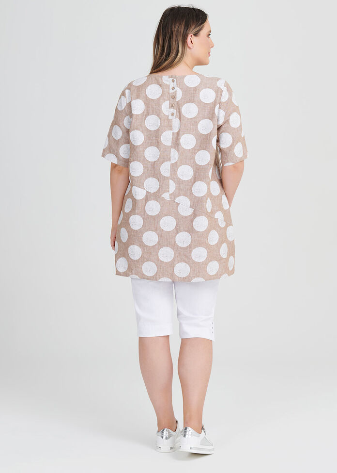 Linen Mahli Spot Tunic, , hi-res