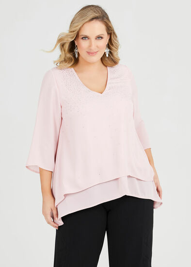 Plus Size Monaco Sparkle Evening Top