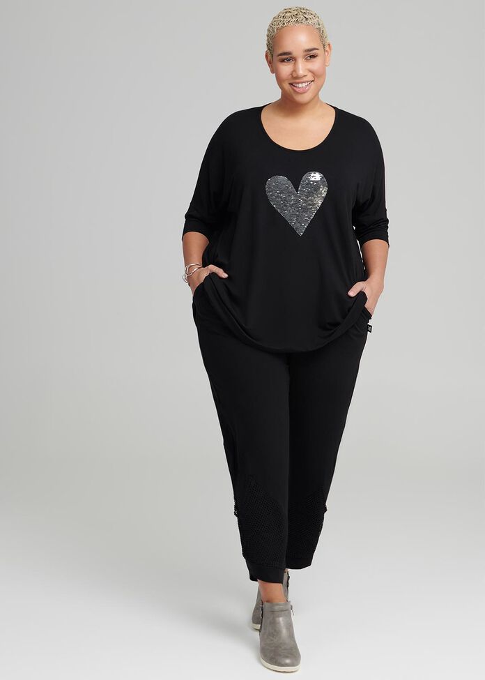 Love Heart Sequin Top, , hi-res