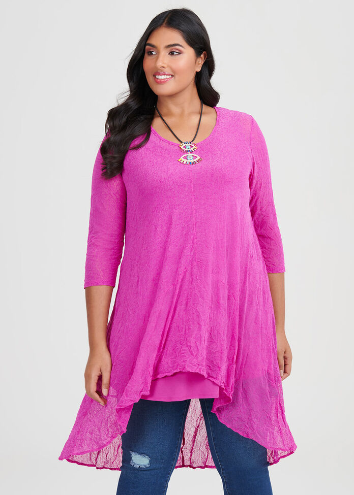 Shayda Mesh Tunic, , hi-res