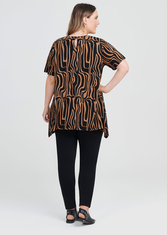 Linen Knit Zebra Top, , hi-res