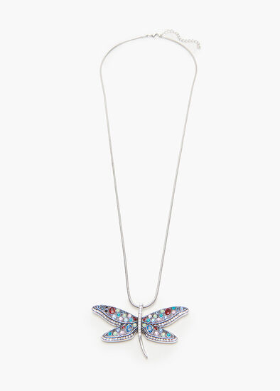 Bright Dragonfly Necklace