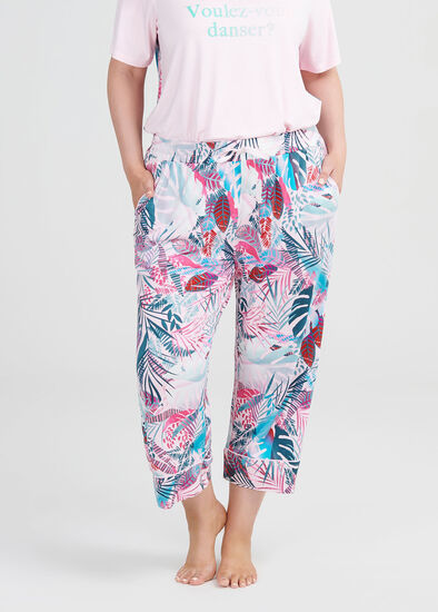 Plus Size Bamboo Palm Pj Pant