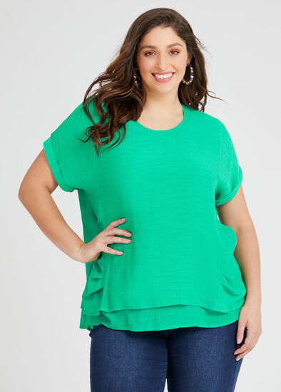 Plus Size Natural Layered Escape Top