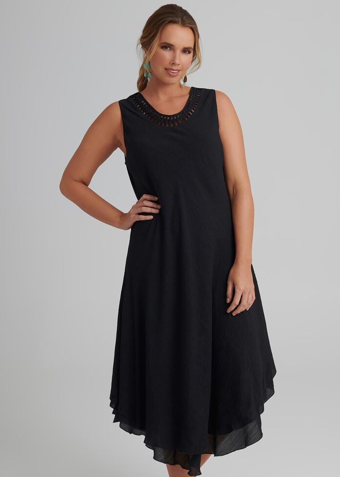 Plait Neck Dress, , hi-res