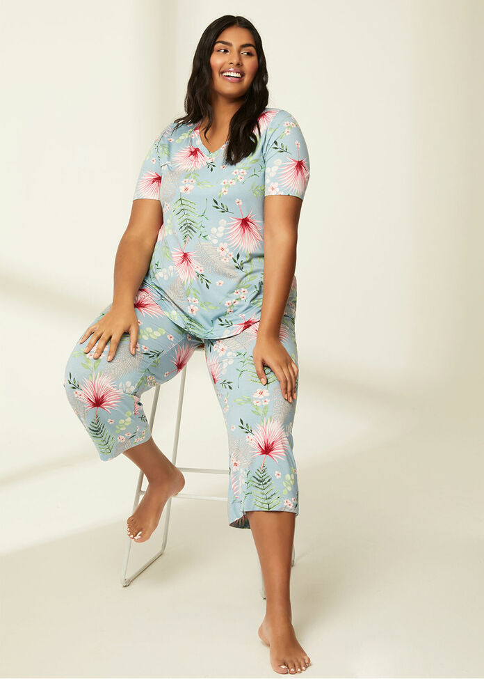 Bamboo Garden Pyjama 3/4 Pant, , hi-res