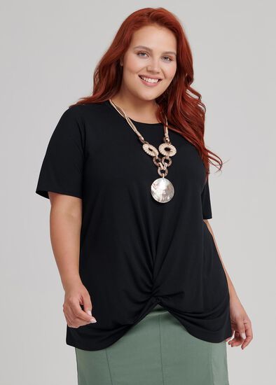 Plus Size Bamboo Knot Top