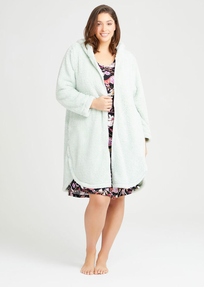 Cosy Zip Hoodie Dressing Gown, , hi-res