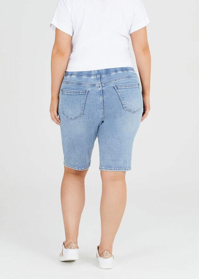 Bamboo Cuff Denim Short, , hi-res