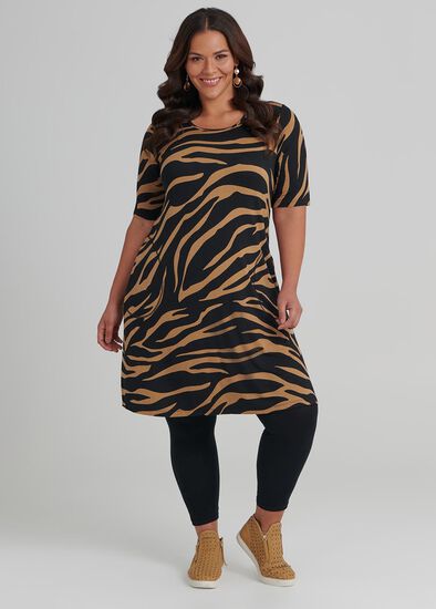 Plus Size Zebra Bamboo Dress