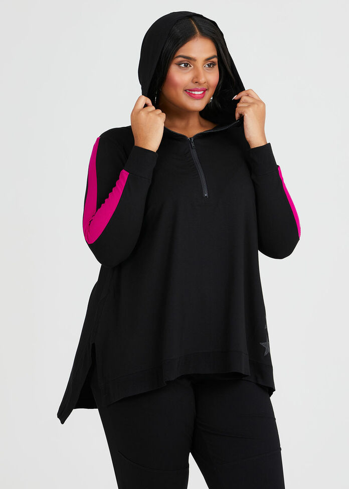 Viscose Starstruck Hoodie Top, , hi-res