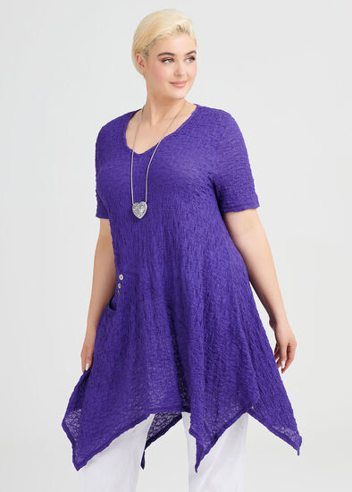 Plus Size Edge Cotton Tunic