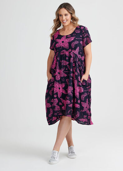 Plus Size Cotton Floral Pop Dress