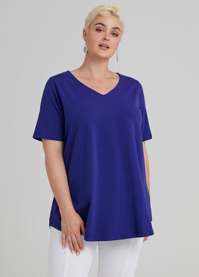 Plus Size V Neck Swing Tee