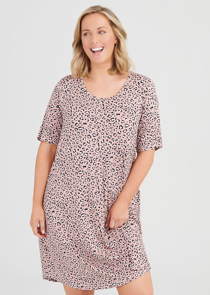 Bamboo Leopard Nightie, , hi-res