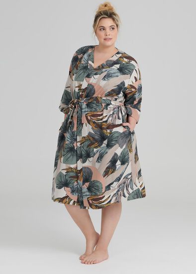 Plus Size Organic Leaf Pj Robe