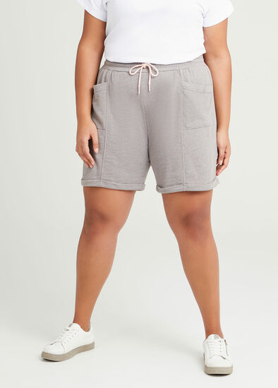 Plus Size Cotton Relaxed Sweat Short