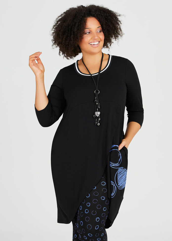 Natural Take Me 3/4 Sleeve Tunic, , hi-res