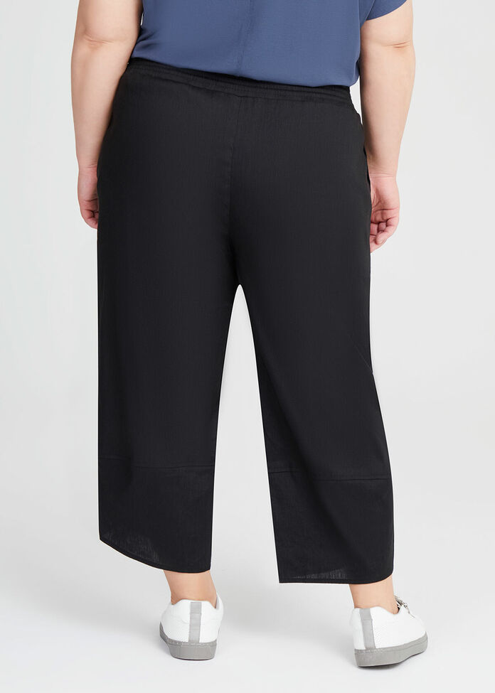 Petite Linen Del Ray Crop Pant, , hi-res