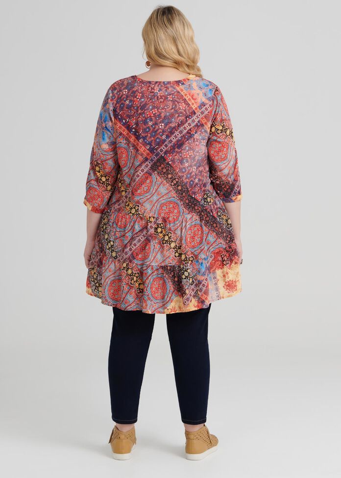 Patchwork Boho Tunic, , hi-res