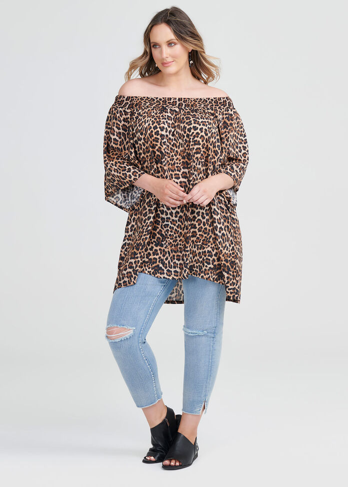 Natural Leopard Tunic, , hi-res