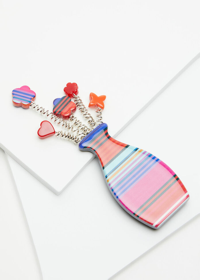 Stripe Vase Brooch, , hi-res