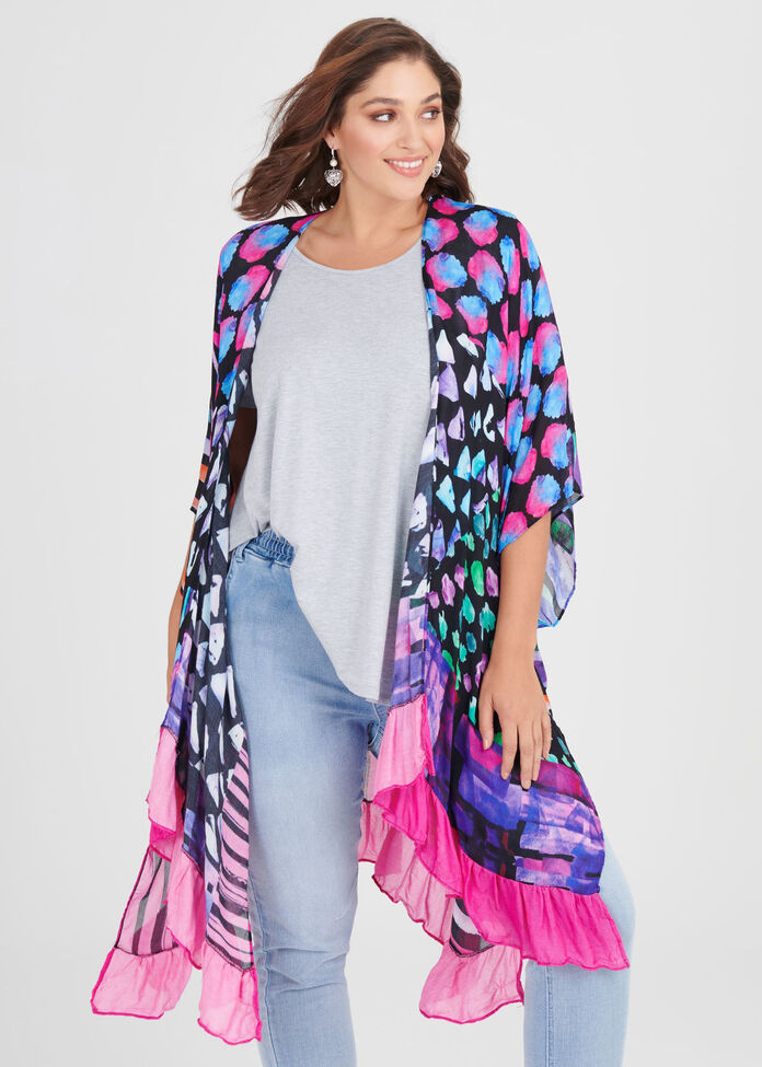 Bright Ruffle Cape, , hi-res